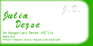 julia dezse business card